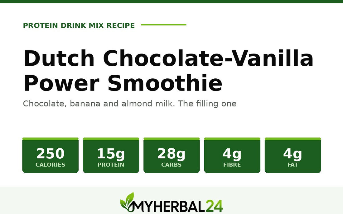 Dutch Chocolate-Vanilla Protein Power Smoothie — 250 calories, 15g protein
