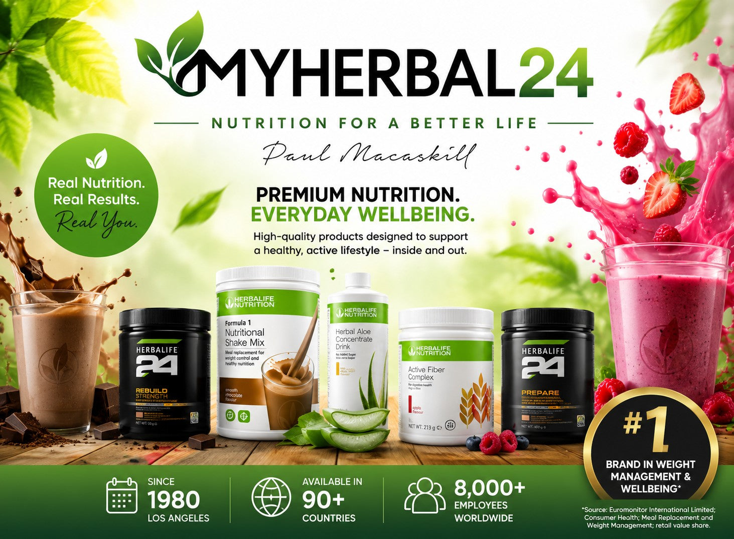 MyHerbal24 — Nutrition for a Better Life. Premium nutrition, everyday wellbeing. Herbalife product range.