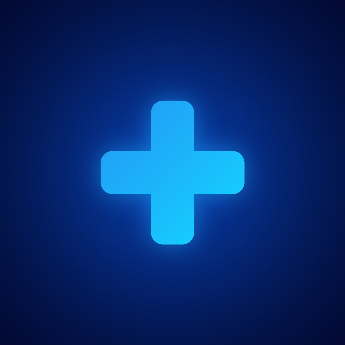 Thrive+ — a single blue plus symbol